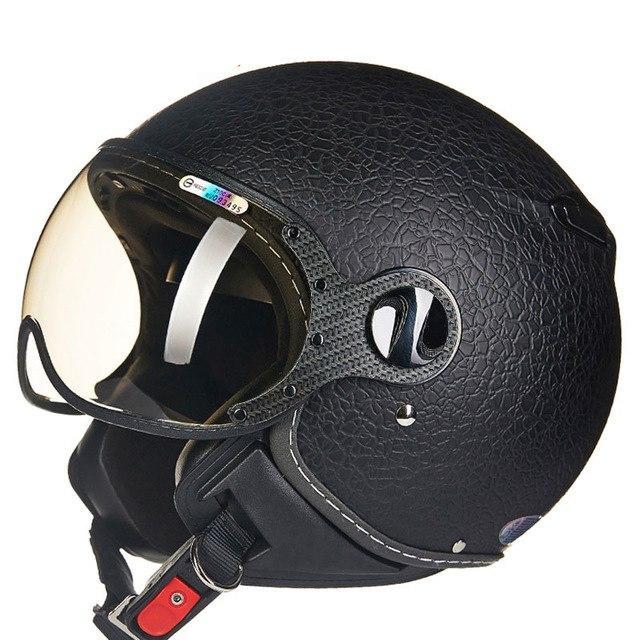 half face motorcycle helmet retro vespa helmets for motorbike yellow bee