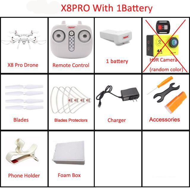 X8 Pro GPS RC Drone Camera FPV Altitude Hold Selfie Helicopter Drone Quadcopter
