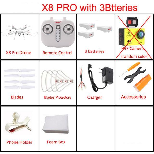 X8 Pro GPS RC Drone Camera FPV Altitude Hold Selfie Helicopter Drone Quadcopter