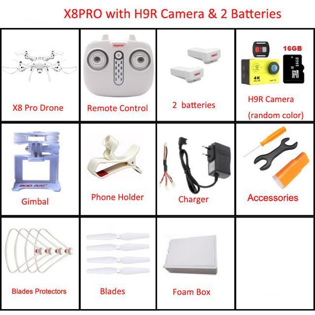 X8 Pro GPS RC Drone Camera FPV Altitude Hold Selfie Helicopter Drone Quadcopter