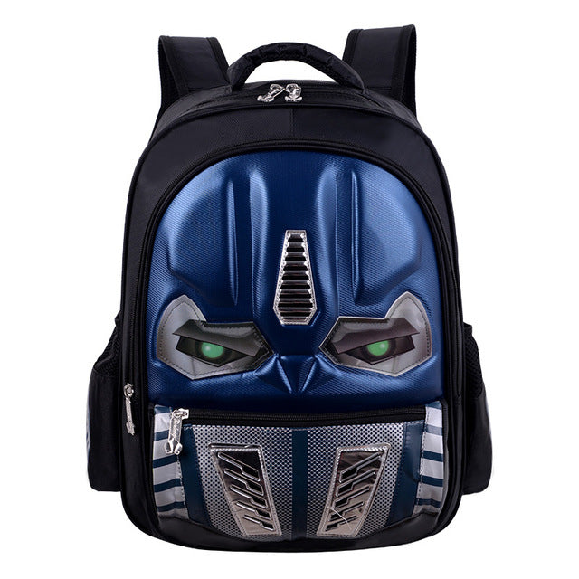 Kid School Backpack Waterproof Cartoon Robot Bag Glowing Children Elementary for Boy