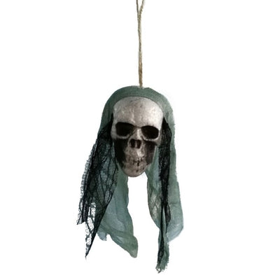 Halloween decor DIY skull bride head hanging funny party festival
