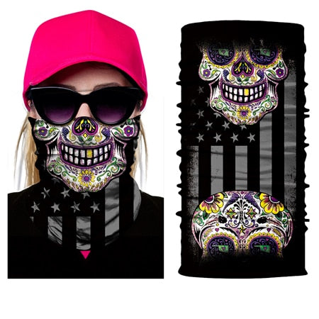 Men bike mask scarf face balaclava seamless outdoor ride sport motorcycle