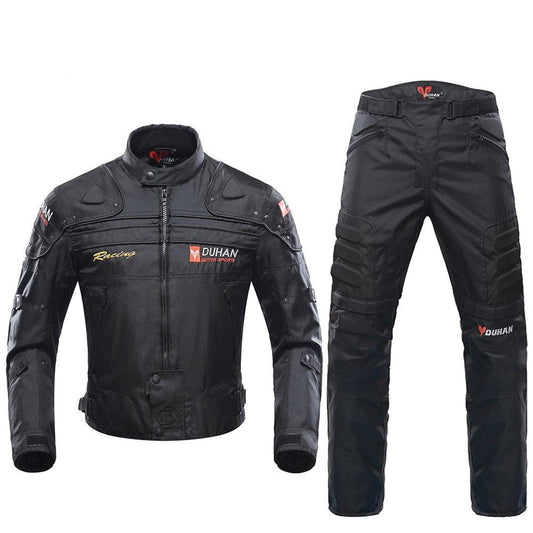 Motorcycle jackets and pants off road body armor riding clothing set men