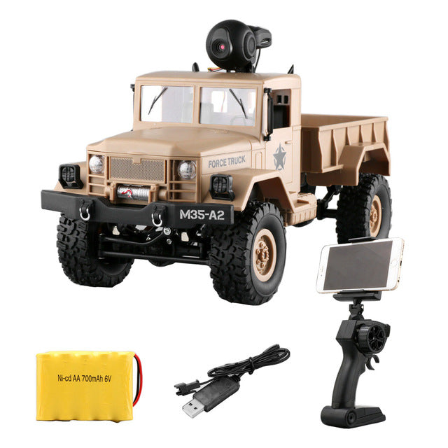 Military Truck RC Climbing Car RC Vehicles Toy Remote Control 0.3MP wifi FPV Camera 4 Wheel Drive Off-road