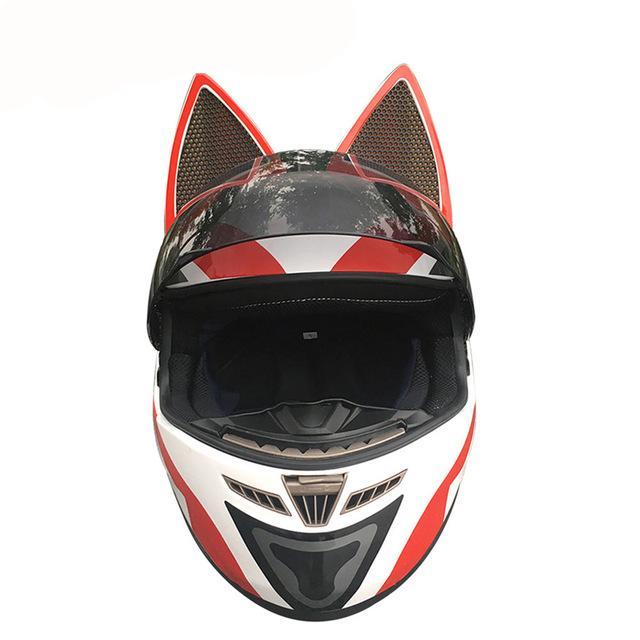 Motorcycle helmet black cat women full face fashion helmets funny gifts