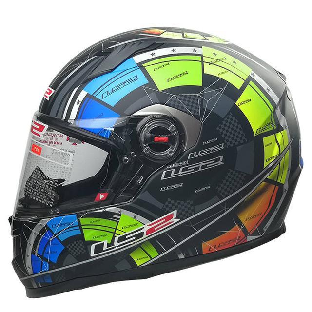 Army green motorcycle helmet racing helmets full face abs material black visor