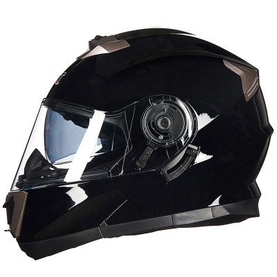 Full face Motorcycle Helmet flip up skull art paint dot dual visor safety