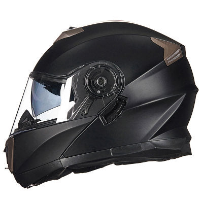 Full face Motorcycle Helmet flip up skull art paint dot dual visor safety