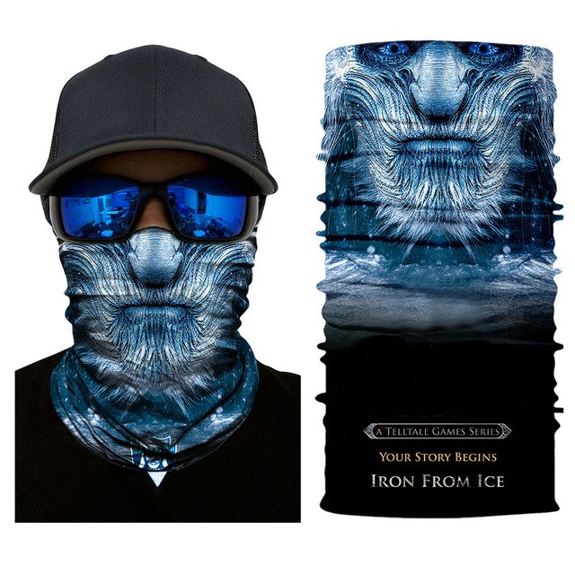 Halloween skull mask scary skeleton half neck face motorcycle bike ski outdoor