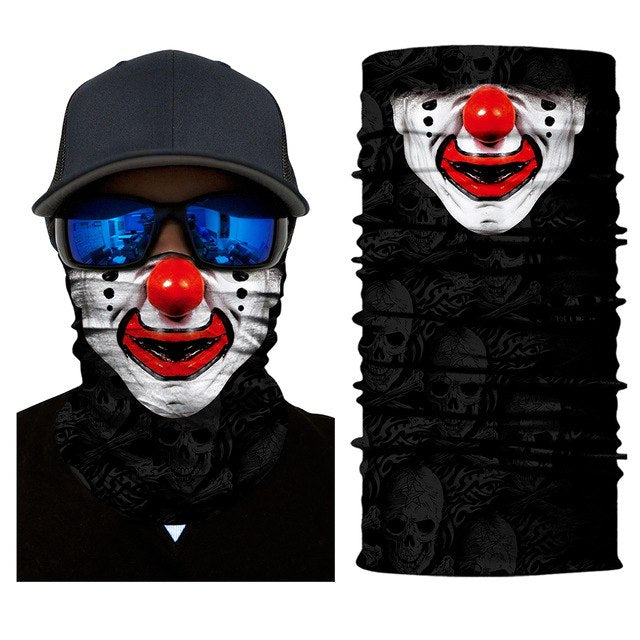 Halloween skull mask scary skeleton half neck face motorcycle bike ski outdoor