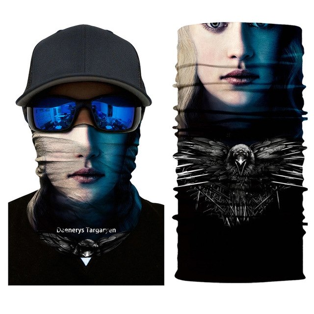 Halloween skull mask scary skeleton half neck face motorcycle bike ski outdoor