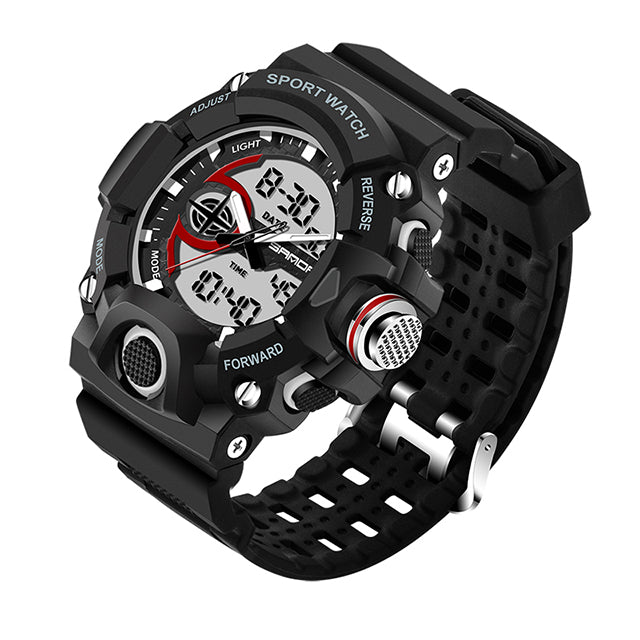 Sport wristwatch women watch LED waterproof army color analog digital clock