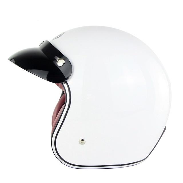 Vintage retro motorcycle helmet open face scooter chopper old school helmets