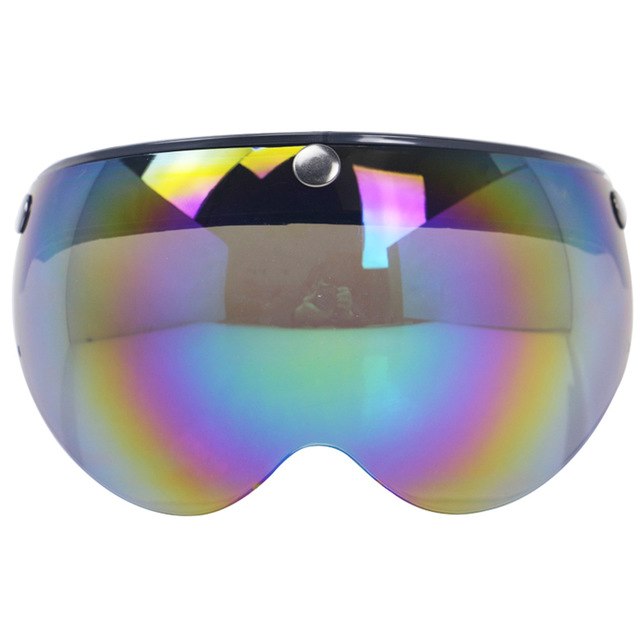 women motorcycle helmet sunglasses 3 snap front flip up visor lens