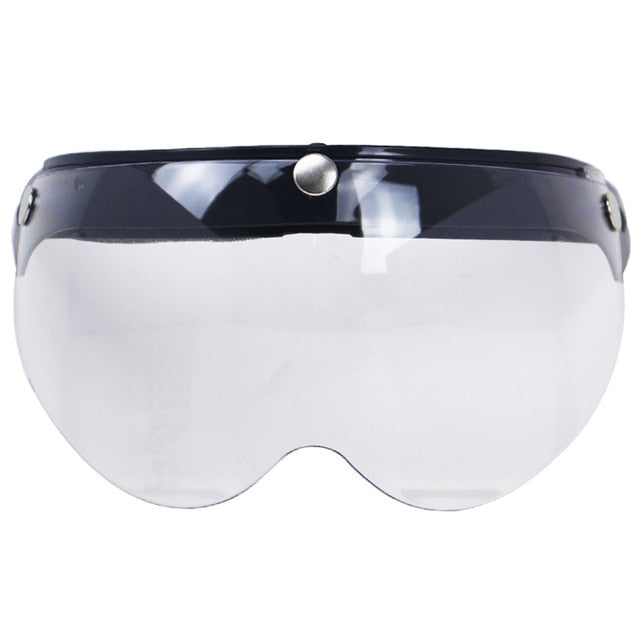 women motorcycle helmet sunglasses 3 snap front flip up visor lens