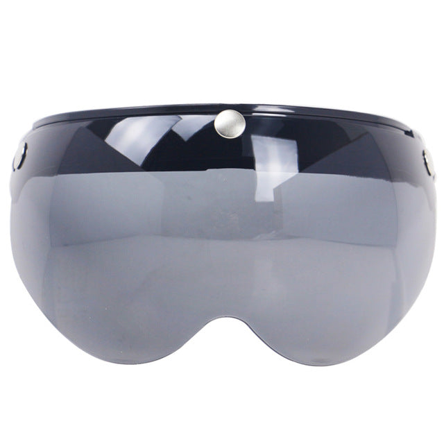 women motorcycle helmet sunglasses 3 snap front flip up visor lens