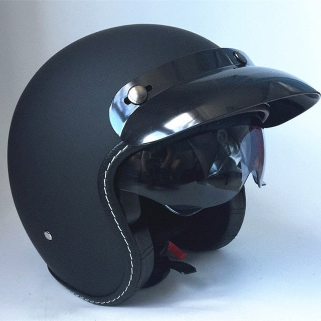Vintage vespa helmet cruiser motorcycle half open face helmets scooter dot inner dark lens
