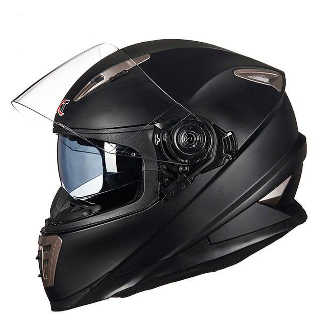 Full face motorcycle helmet racing for men double lens anti-fog sport helmets