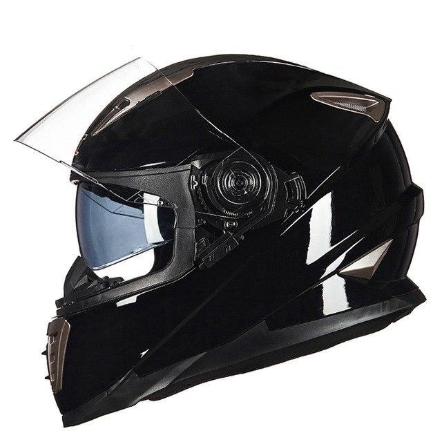 Full face motorcycle helmet racing for men double lens anti-fog sport helmets