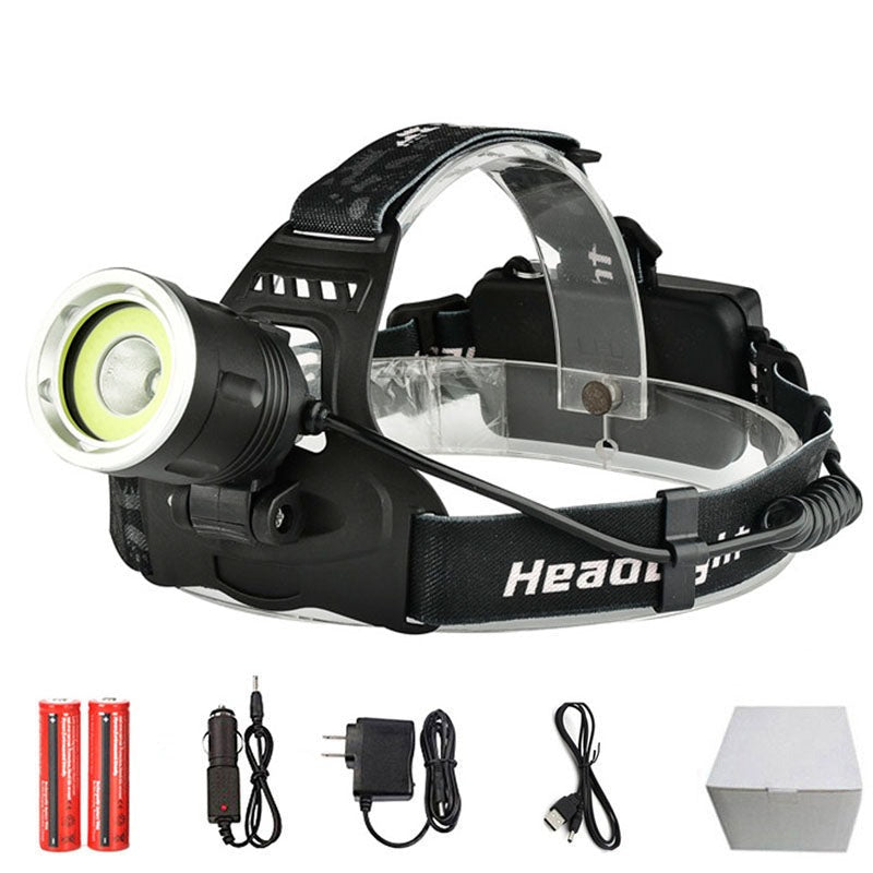 Helmet headlight headlamp torch lights hunting fishing camping 4 Modes