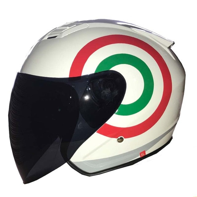 open face electric motorcycle helmet black skull biker scooter helmets men