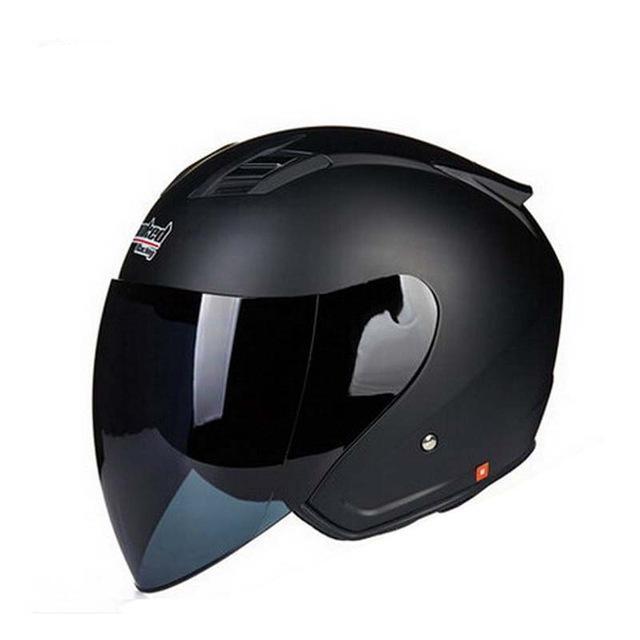 open face electric motorcycle helmet black skull biker scooter helmets men