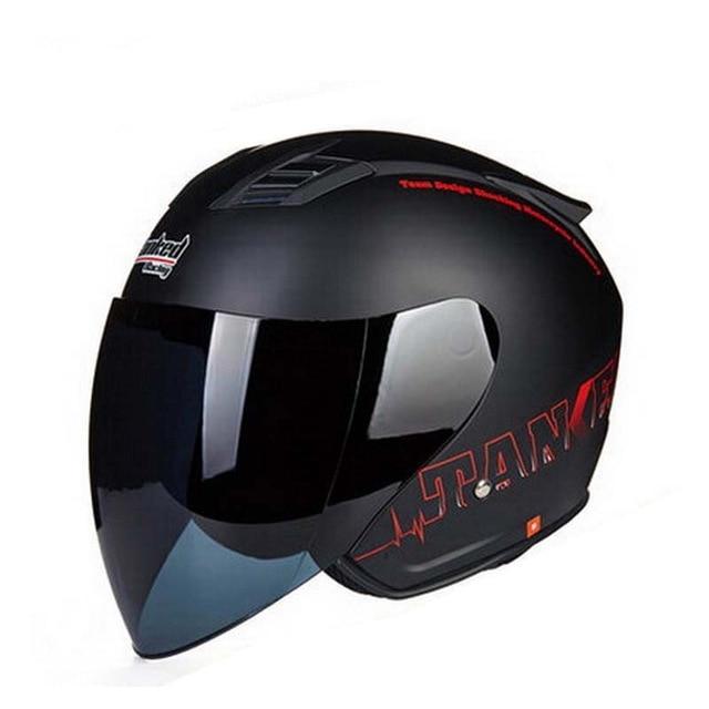 open face electric motorcycle helmet black skull biker scooter helmets men