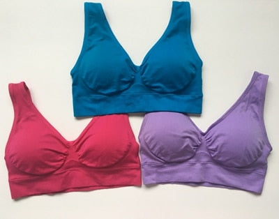 sports bra genie bra push up breast body shape wireless bra removable pads women