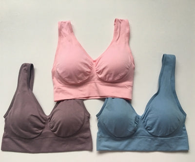 sports bra genie bra push up breast body shape wireless bra removable pads women