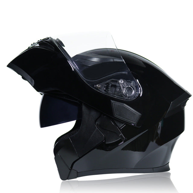 Motorcycle helmet flip up colorful full face helmets sun visor safety double lens