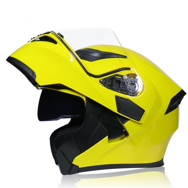 Motorcycle helmet flip up colorful full face helmets sun visor safety double lens