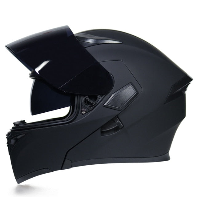 Motorcycle helmet flip up colorful full face helmets sun visor safety double lens