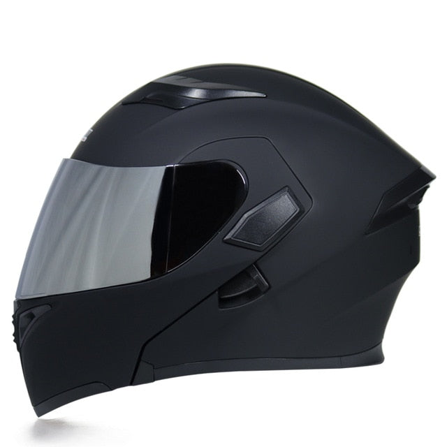 Motorcycle helmet flip up colorful full face helmets sun visor safety double lens