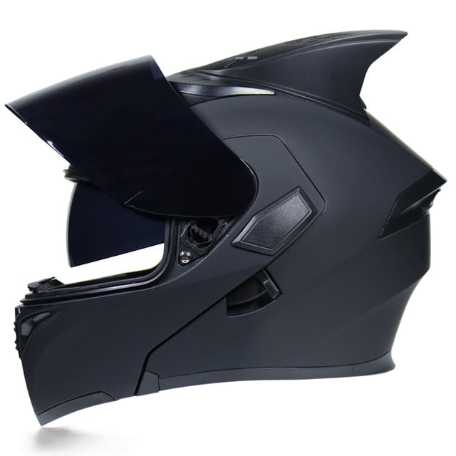 Motorcycle helmet flip up colorful full face helmets sun visor safety double lens