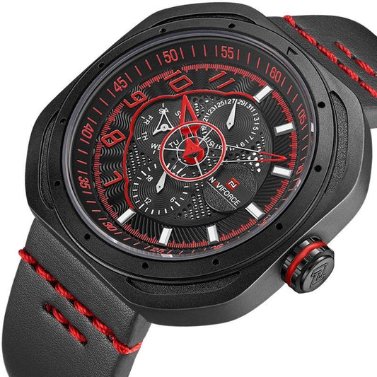 Men wristwatch leather date quartz watches sport relogio masculino outdoor