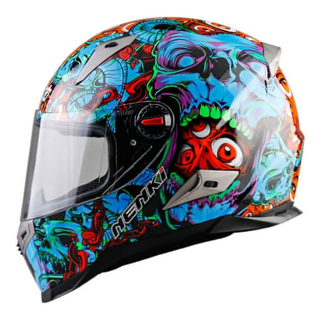 Scooter helmet vintage skull racing motorcycle helmets vespa cruiser chopper moto casco