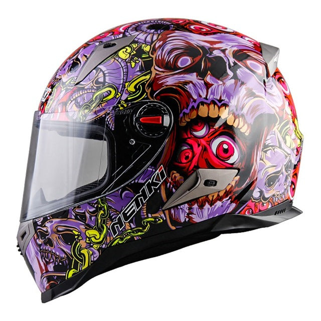 Scooter helmet vintage skull racing motorcycle helmets vespa cruiser chopper moto casco