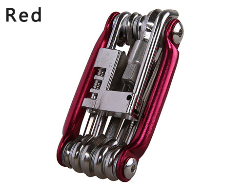 multifunction bike repair folding cycling tools knife chain cutter wrench11in1