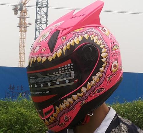 Cat helmet motorcycle helmets goggles full face protect big eyes funny gifts