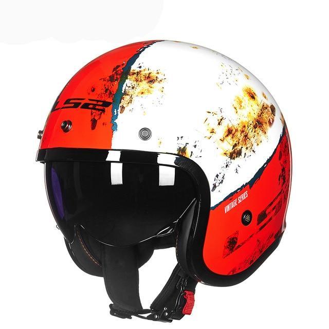 Vintage Vespa helmets skull open face electric motorcycle helmet sun shield