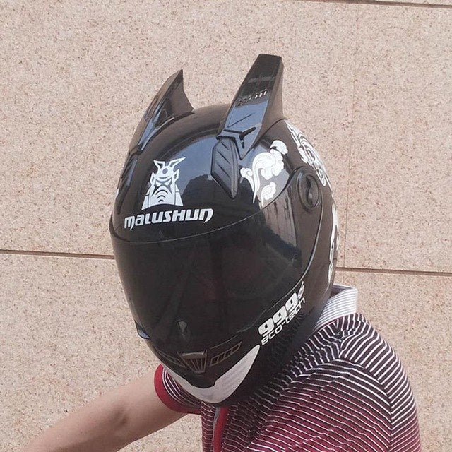 Tiger motorcycle helmet full face horns helmets amazing design vintage ear
