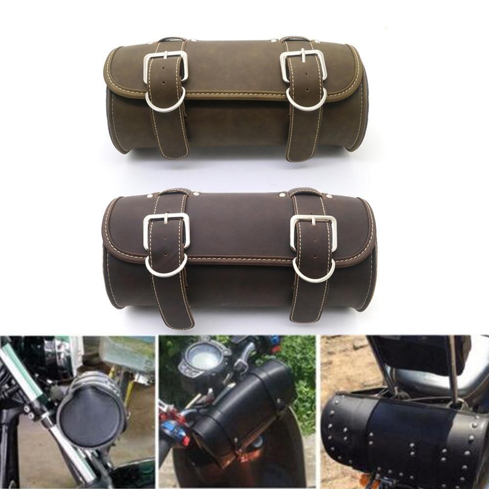 Vintage saddlebag motorcycle leather tool bag for biker motorbike moto accessories