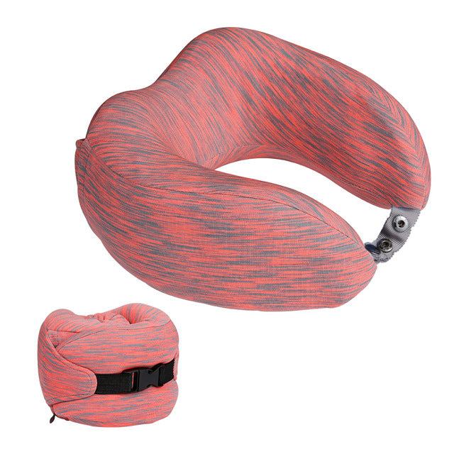 Travel neck pillow headrest inflatable memory foam airplane pillow U Shape health care support