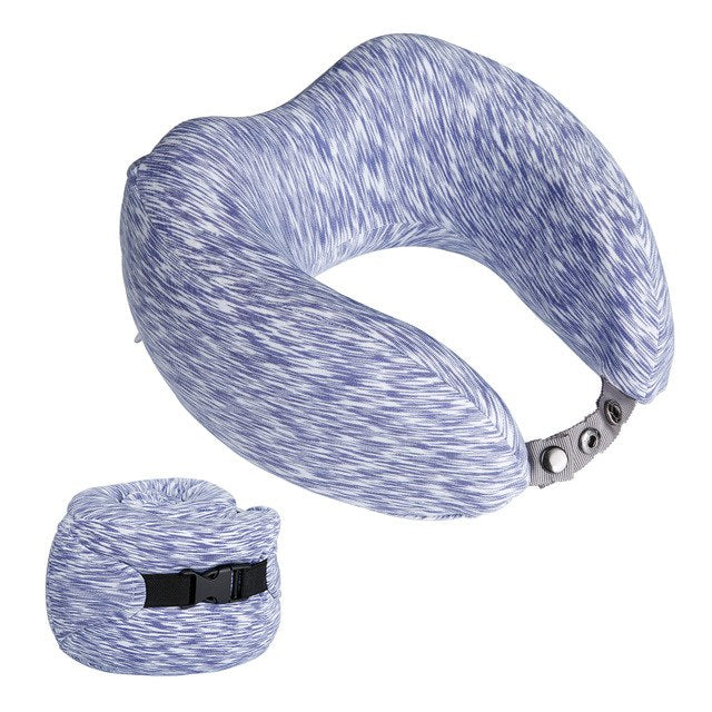 Travel neck pillow headrest inflatable memory foam airplane pillow U Shape health care support