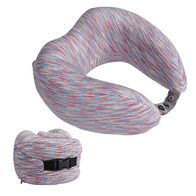 Travel neck pillow headrest inflatable memory foam airplane pillow U Shape health care support