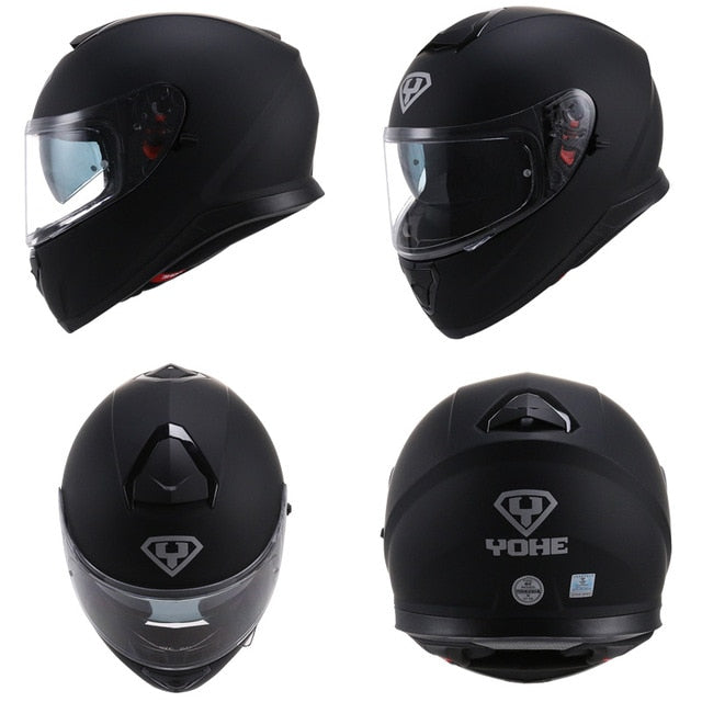 Racing helmet flat black full face motorcycle helmets red spider street bike