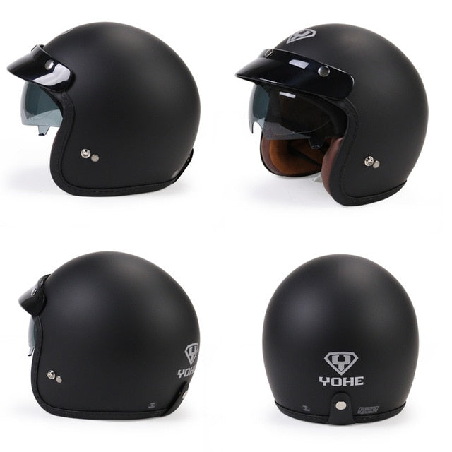 Vintage scooter helmet riding retro motorcycle open face crash helmets hero style