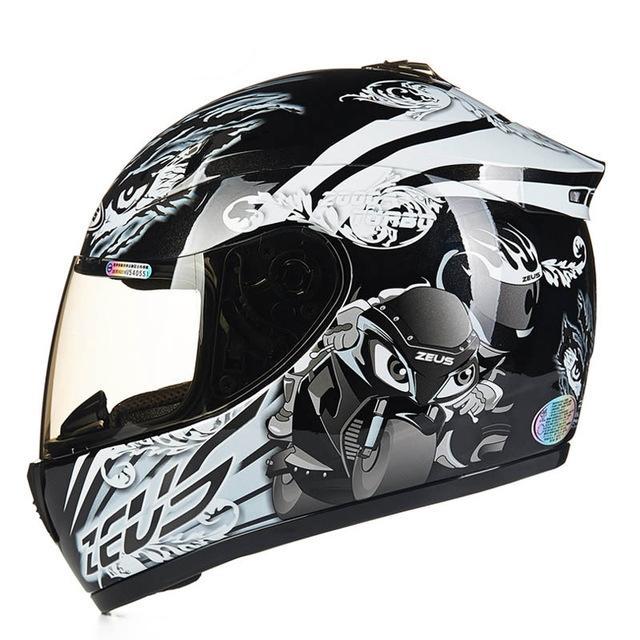 Motorbike helmet full face motorcycle helmets dot approved black skull ghost rider helmet