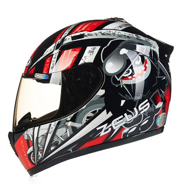 Motorbike helmet full face motorcycle helmets dot approved black skull ghost rider helmet